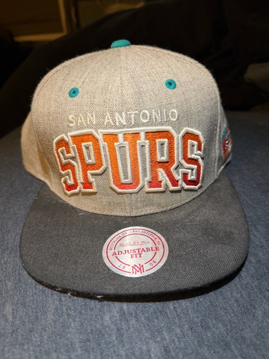 Mitchell & Ness Other - Mitchell & Ness Grey, Black & Orange San Antonio Spurs Snapback